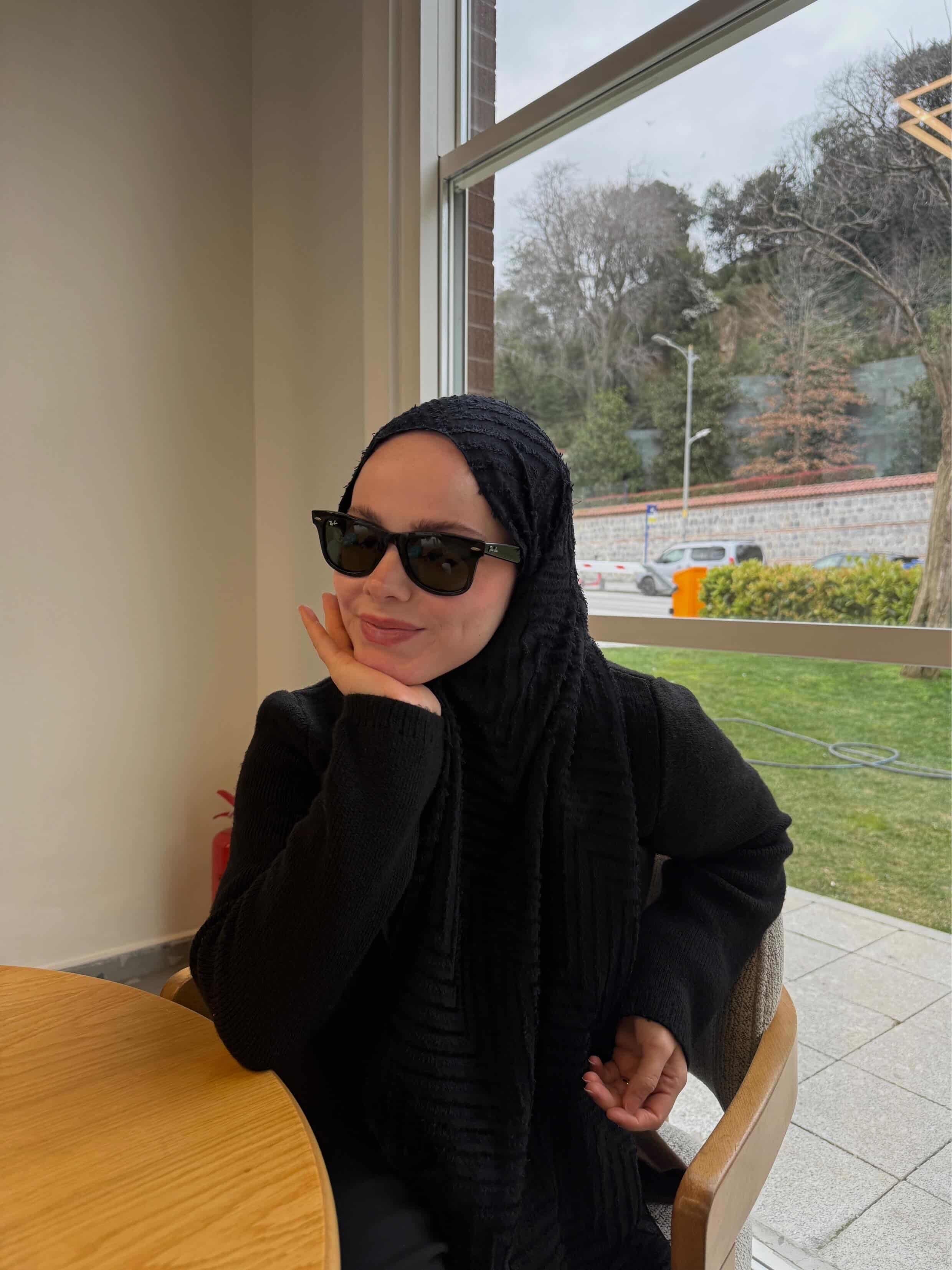 Velora Siyah Dokuma Jakar Şal