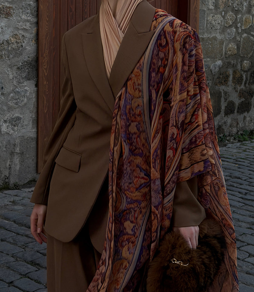 Velora İpek Krep Şal