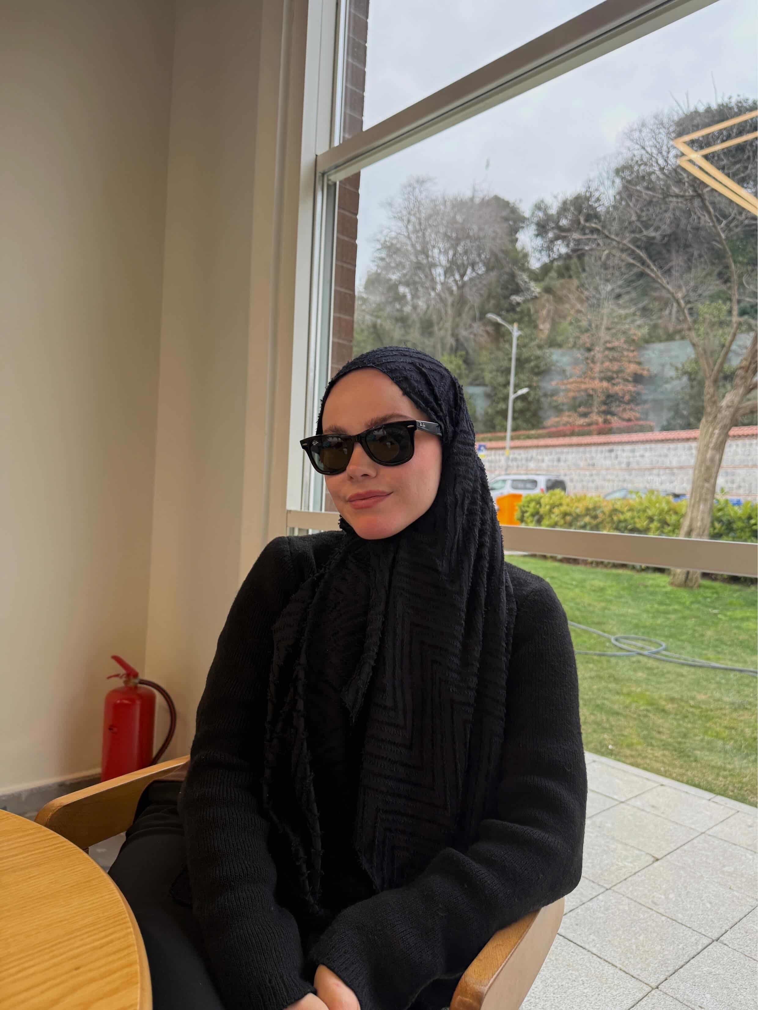 Velora Siyah Dokuma Jakar Şal