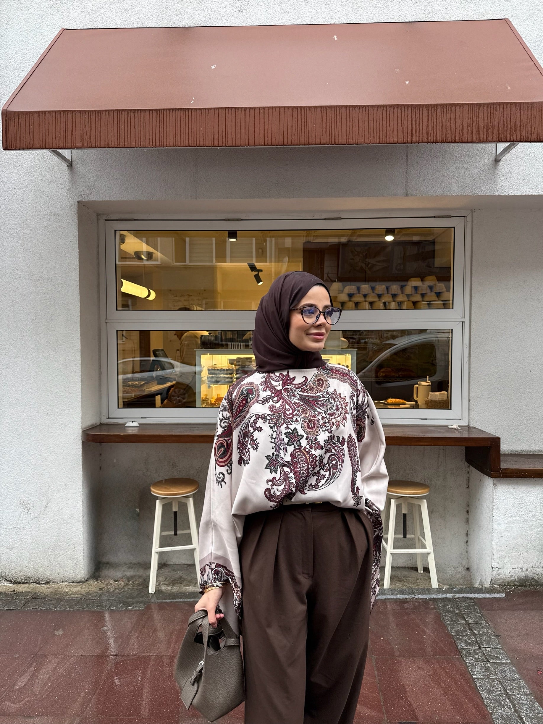 Ivory Patterned Poncho