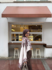 Ivory Patterned Poncho
