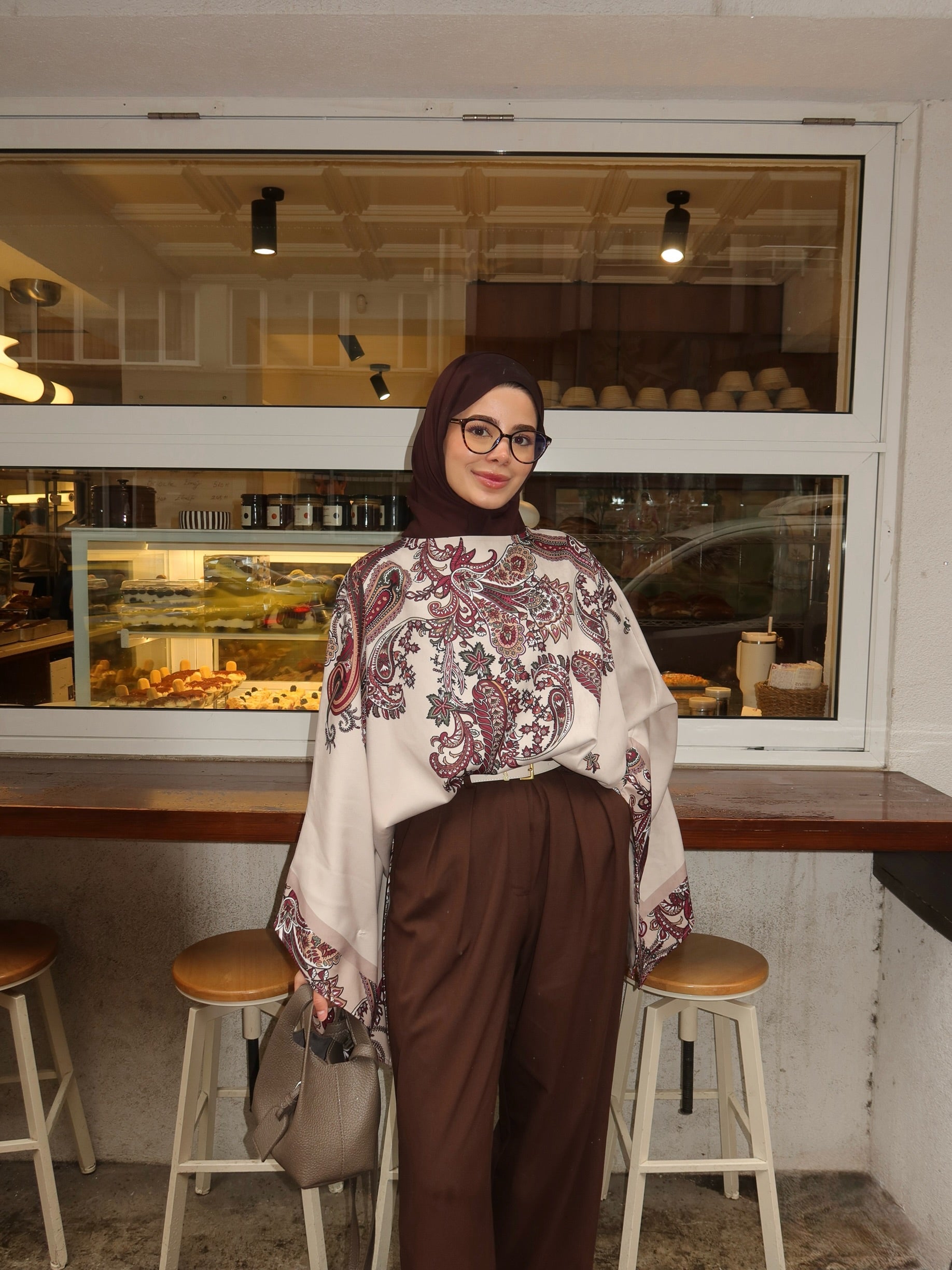 Ivory Patterned Poncho