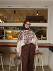 Ivory Patterned Poncho