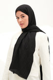 Modal Gofre Şal Siyah