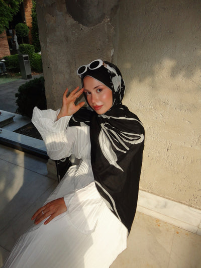 Aida Girls şal ile influencer stil kombini